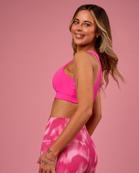 Woman wearing Empowered Sports Bra - Ultra Pink | Model:Tianah | Size:S | Thumbnail Index: 6