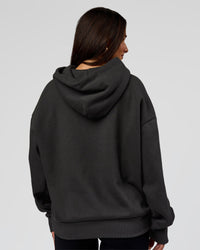 Woman wearing Base Oversized DC Hoodie - Onyx | Model:Bianca | Size:XS | Thumbnail Index: 7
