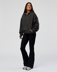 Woman wearing Base Oversized DC Hoodie - Onyx | Model:Bianca | Size:XS | Thumbnail Index: 9