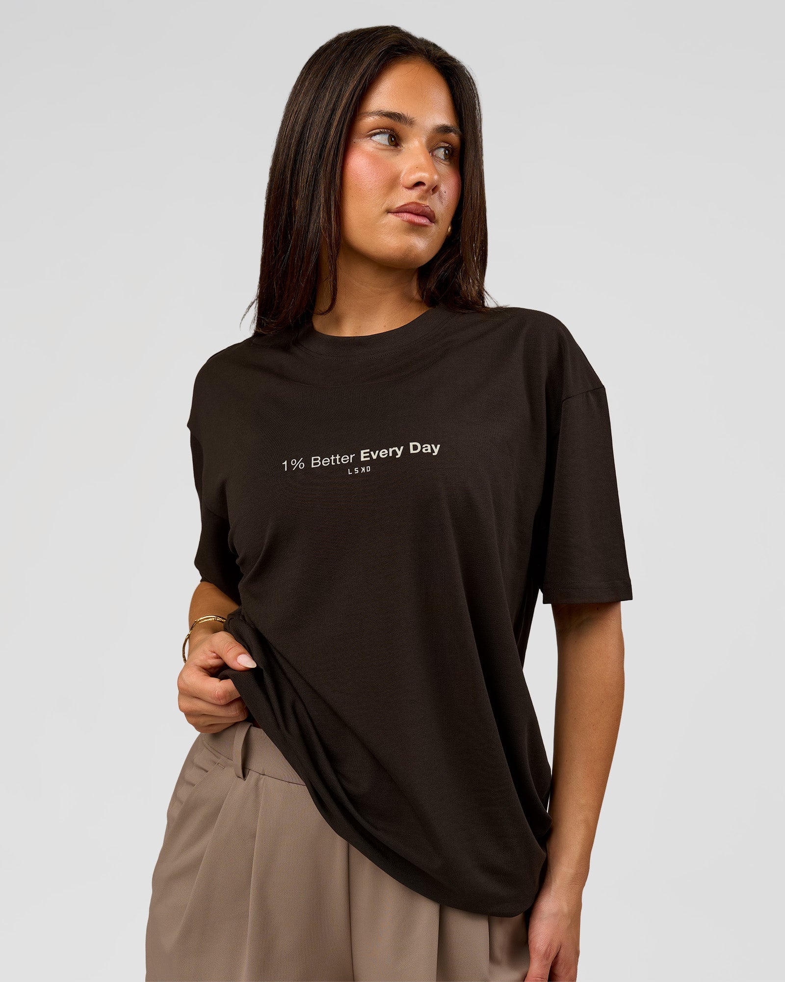 VS6 1% Better FLXCotton Oversize Tee - Ground Coffee | LSKD – LSKD US