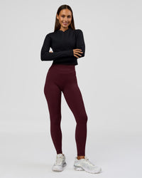 Woman wearing Sculpt Full Zip Long Sleeve Top - Black | Model:Brylee | Size:XS | Thumbnail Index: 8