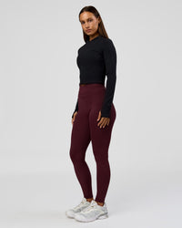 Woman wearing Sculpt Full Zip Long Sleeve Top - Black | Model:Brylee | Size:XS | Thumbnail Index: 11