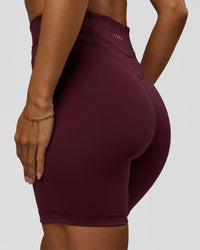 Woman wearing Solstice High-Rise 6" Short - Cherry Lacquer | Model:Brylee | Size:XS | Thumbnail Index: 7