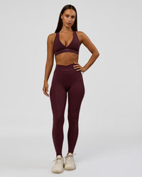 Woman wearing Stamina Sports Bra - Cherry Lacquer | Model:Brylee | Size:XS | Thumbnail Index: 4