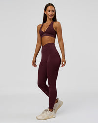 Woman wearing Stamina Sports Bra - Cherry Lacquer | Model:Brylee | Size:XS | Thumbnail Index: 5