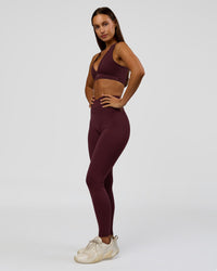 Woman wearing Stamina Sports Bra - Cherry Lacquer | Model:Brylee | Size:XS | Thumbnail Index: 6