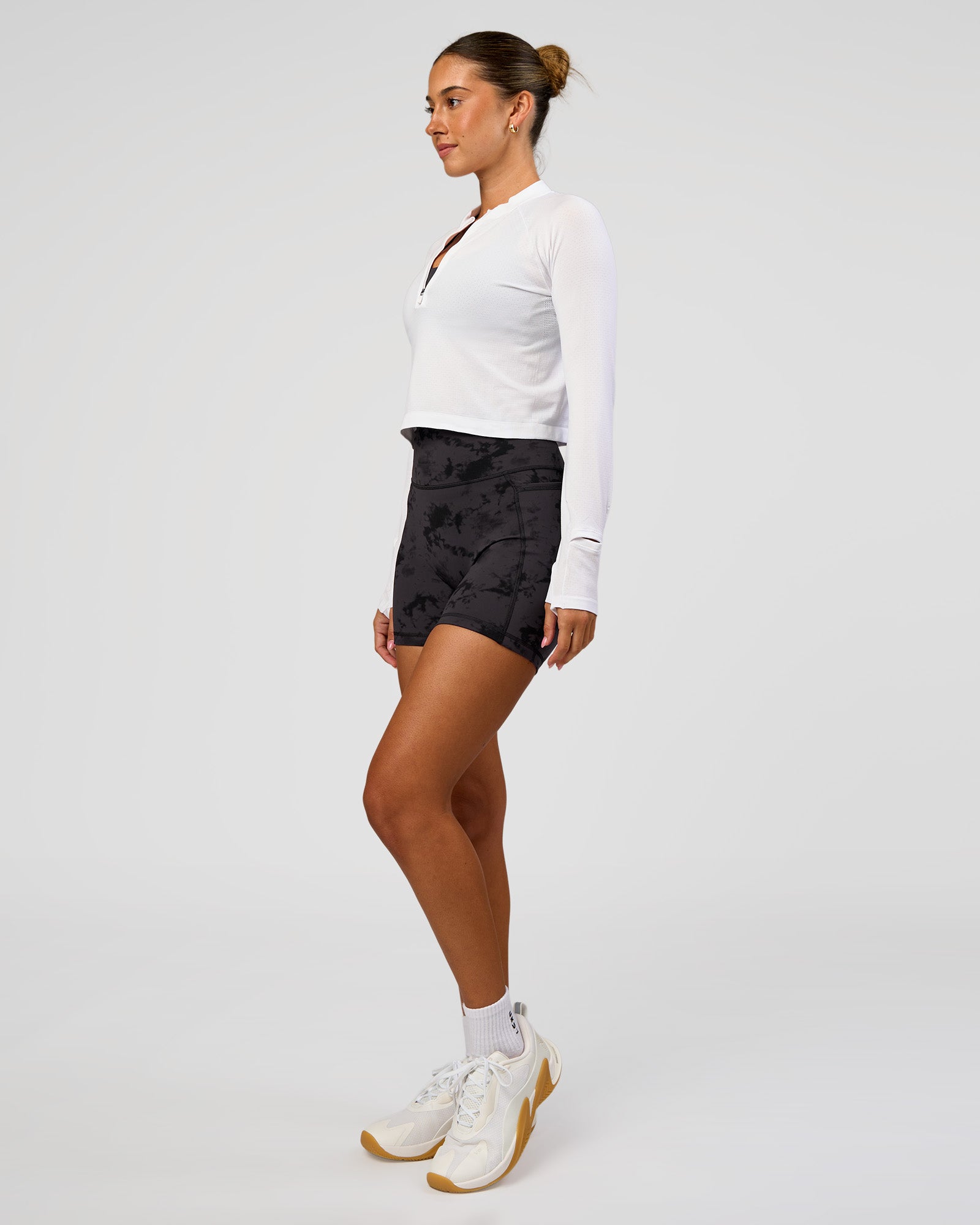AeroFLX+ Long Sleeve Skimmer Half Zip - White | LSKD – LSKD US