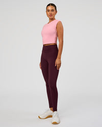 Woman wearing All Day Cropped Sleeve Top - Pink Rose | Model:Charli | Size:XS | Thumbnail Index: 7
