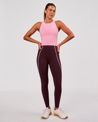 Woman wearing Flow Performance Tank 2.0 - Pink Rose | Model:Charli | Size:XS | Thumbnail Index: 3