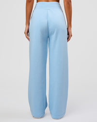 Woman wearing Go-To Script Wide Leg Track Pant - Open Air | Model:Charli | Size:XS | Thumbnail Index: 1