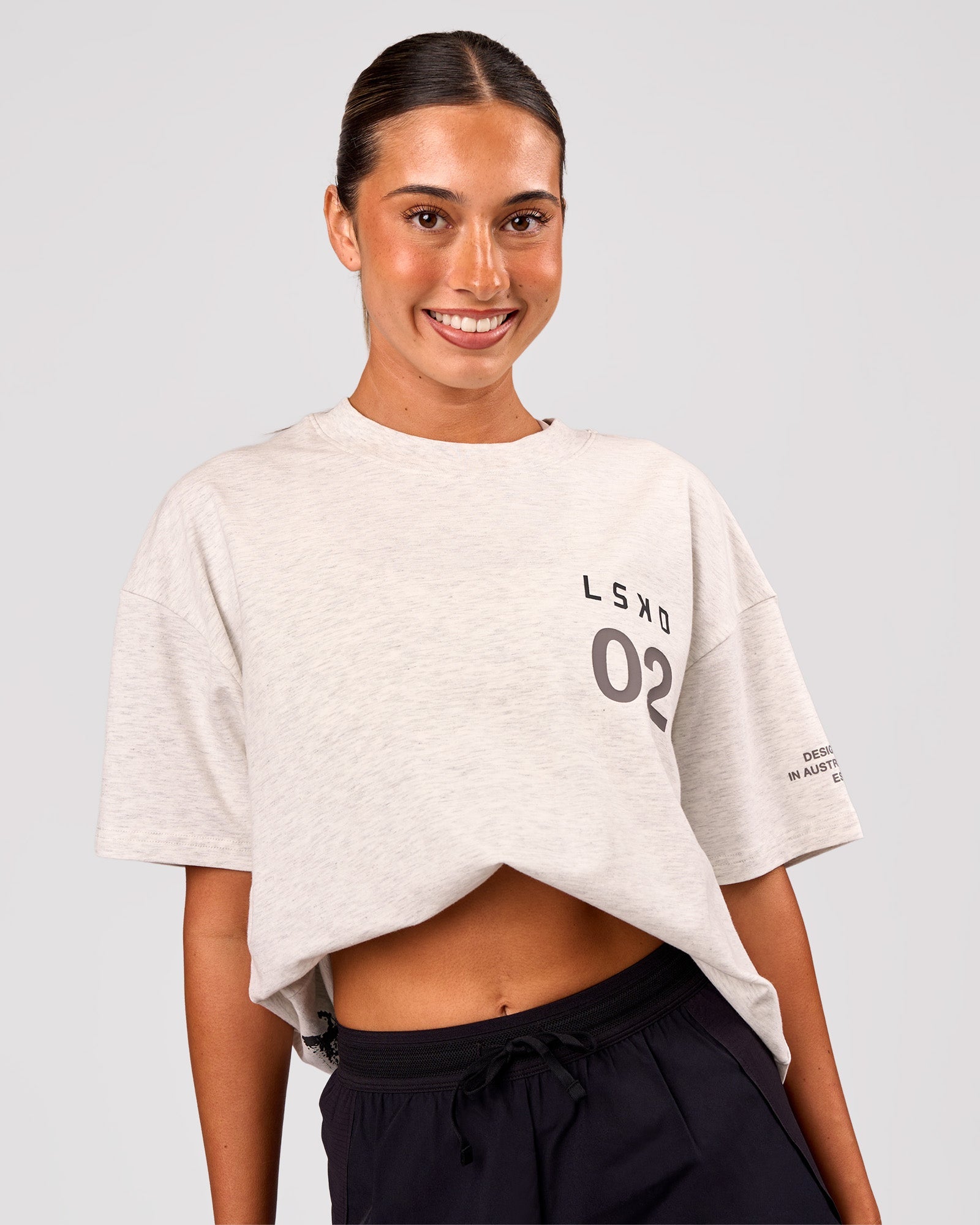 Hybrid Elements Heavyweight FLXCotton Oversized Tee - Silver Marl