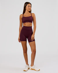 Woman wearing Momentum Sports Bra D/DD/E - Cherry Lacquer | Model:Charli | Size:XS | Thumbnail Index: 6