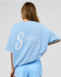 Woman wearing Strong is Beautiful Heavyweight Oversized Tee - Open Air | Model:Georgia | Size:XS | Thumbnail Index: 4