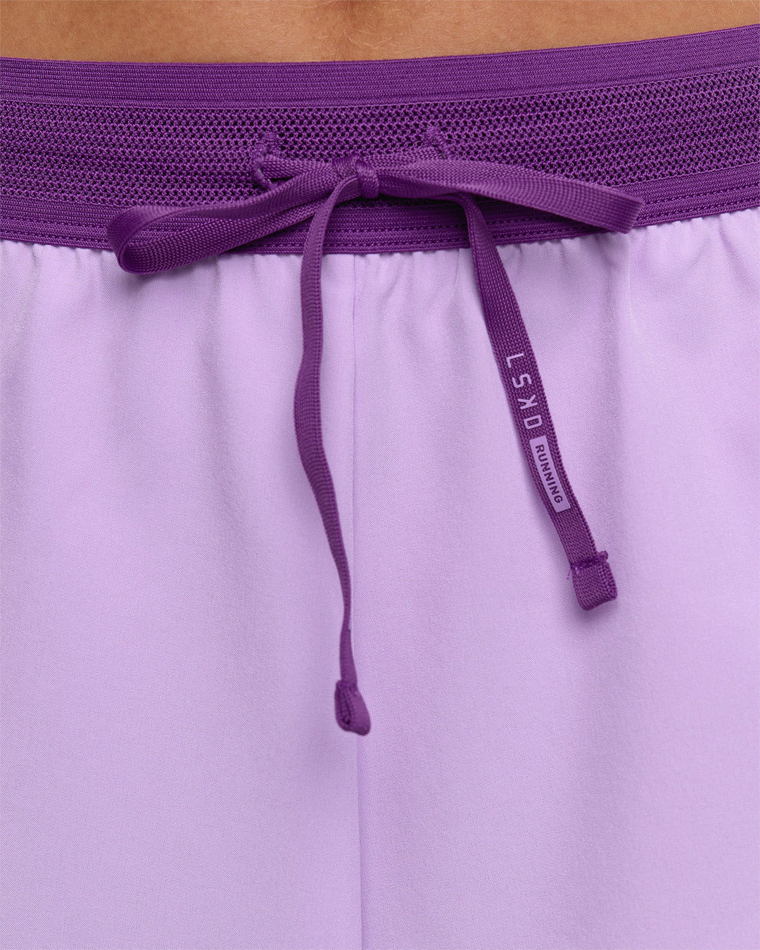 Woman wearing Accelerate 3" High-Rise Running Short - Chloe Purple | Model:Issy | Size:XS - view 15