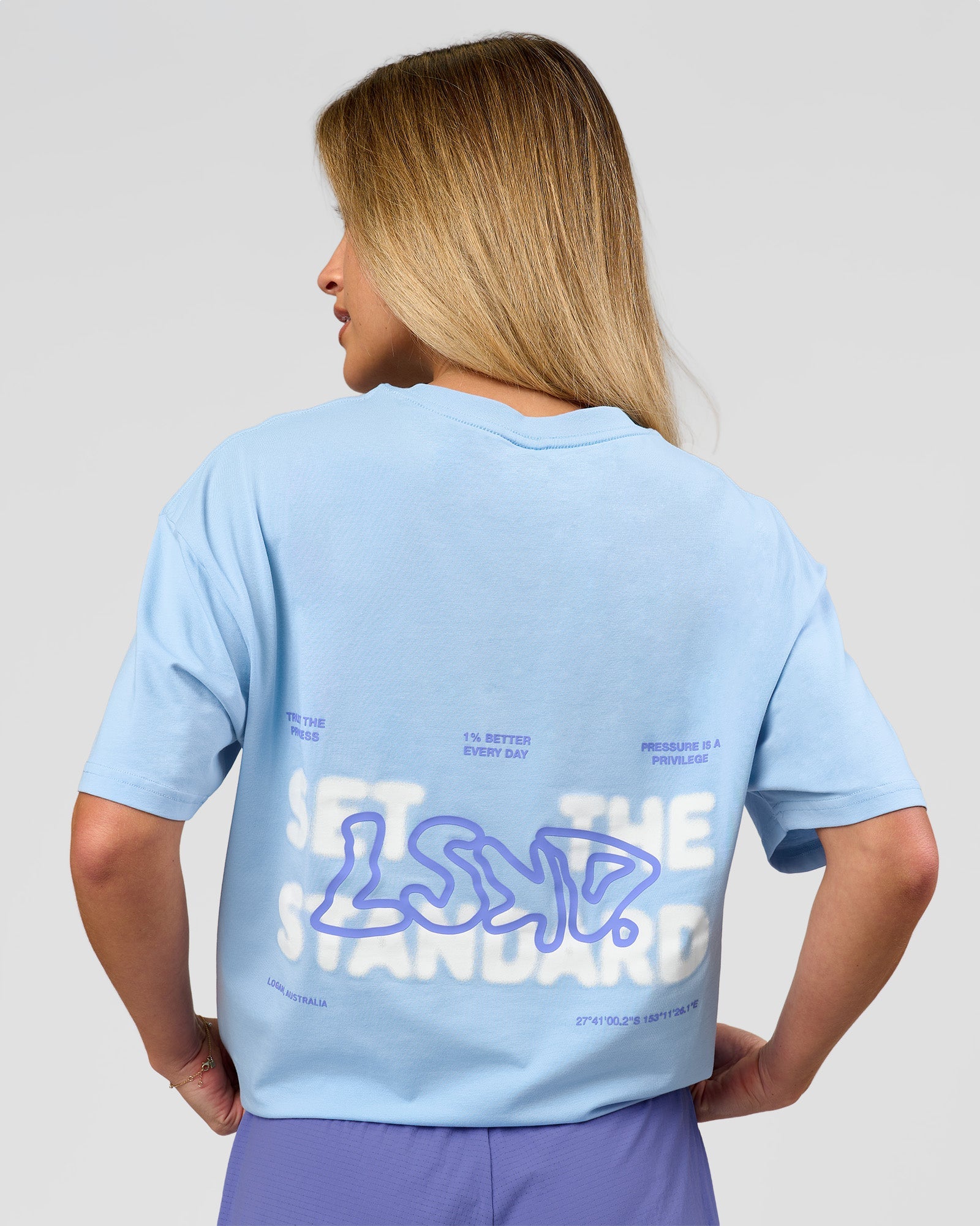 Benchmark FLXCotton Oversized Tee - Open Air-Blue Bell | LSKD