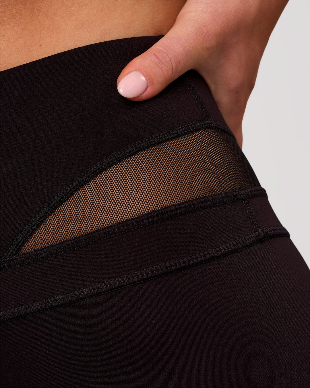 Woman wearing Dare High-Rise Full Length Legging - Black | Model:Issy | Size:XS - view 6