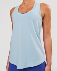 Woman wearing Force FLXCotton Longline Tank - Open Air | Model:Issy | Size:XS | Thumbnail Index: 3