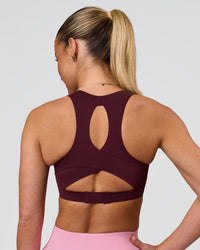 Woman wearing Fusion Sports Bra 2.0 - Cherry Lacquer | Model:Issy | Size:XS | Thumbnail Index: 7