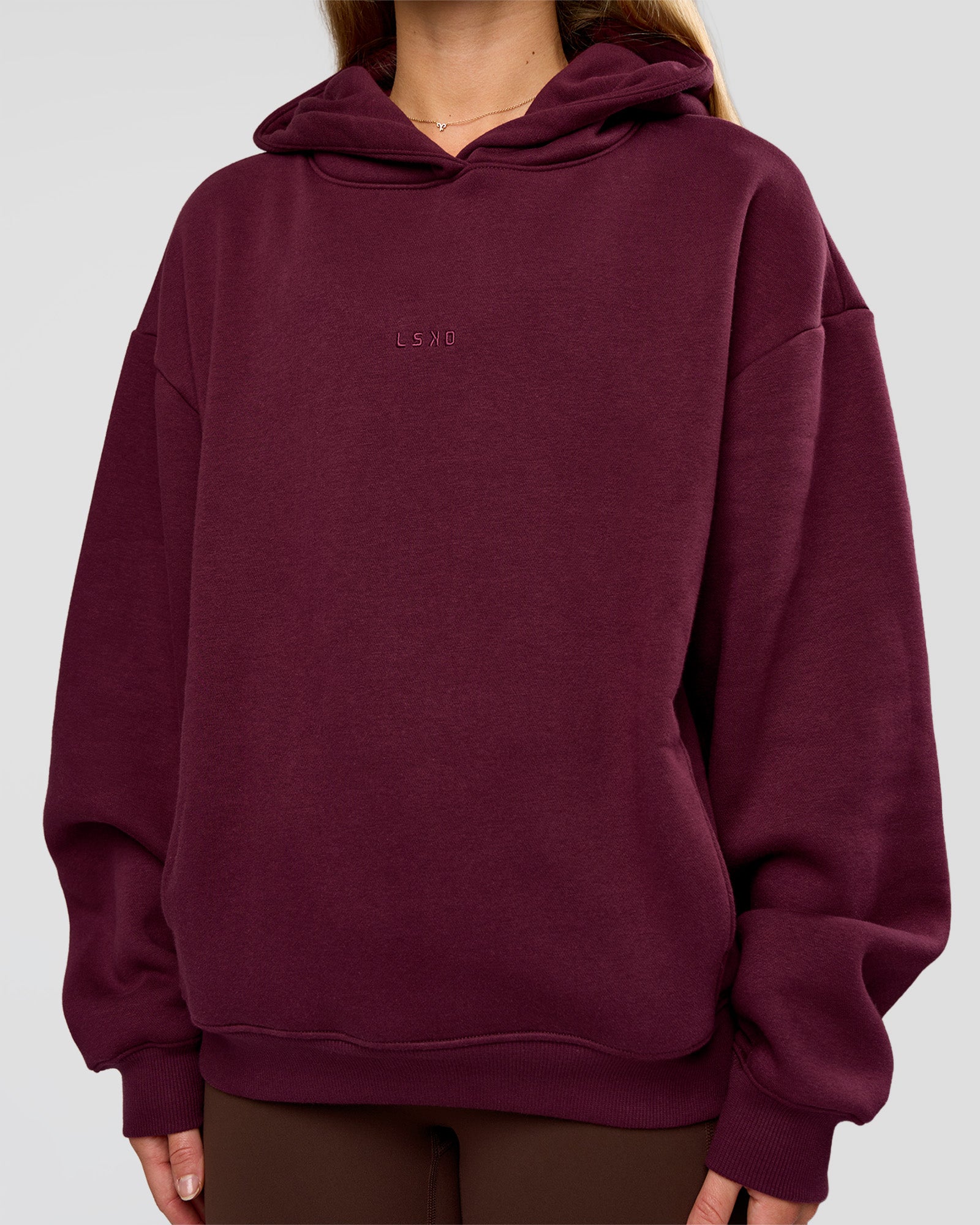 Go-To Oversized Hoodie - Cherry Lacquer