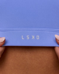 Woman wearing High Velocity Sports Bra - Bluebell | Model:Issy | Size:XS | Thumbnail Index: 6