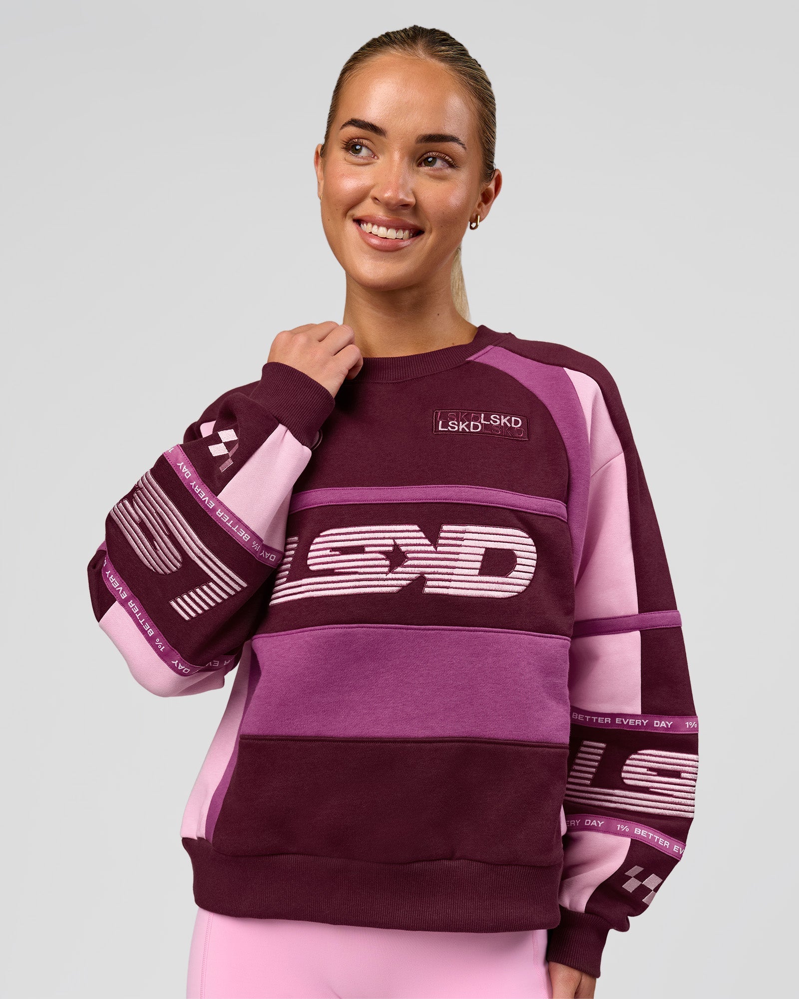 Power Sweater - Cherry Lacquer-Boysenberry | LSKD – LSKD US