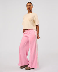 Woman wearing Go-To Heavyweight FlxCotton Skimmer Tee - Vanilla Bean-White | Model:Jordan | Size:XS | Thumbnail Index: 4