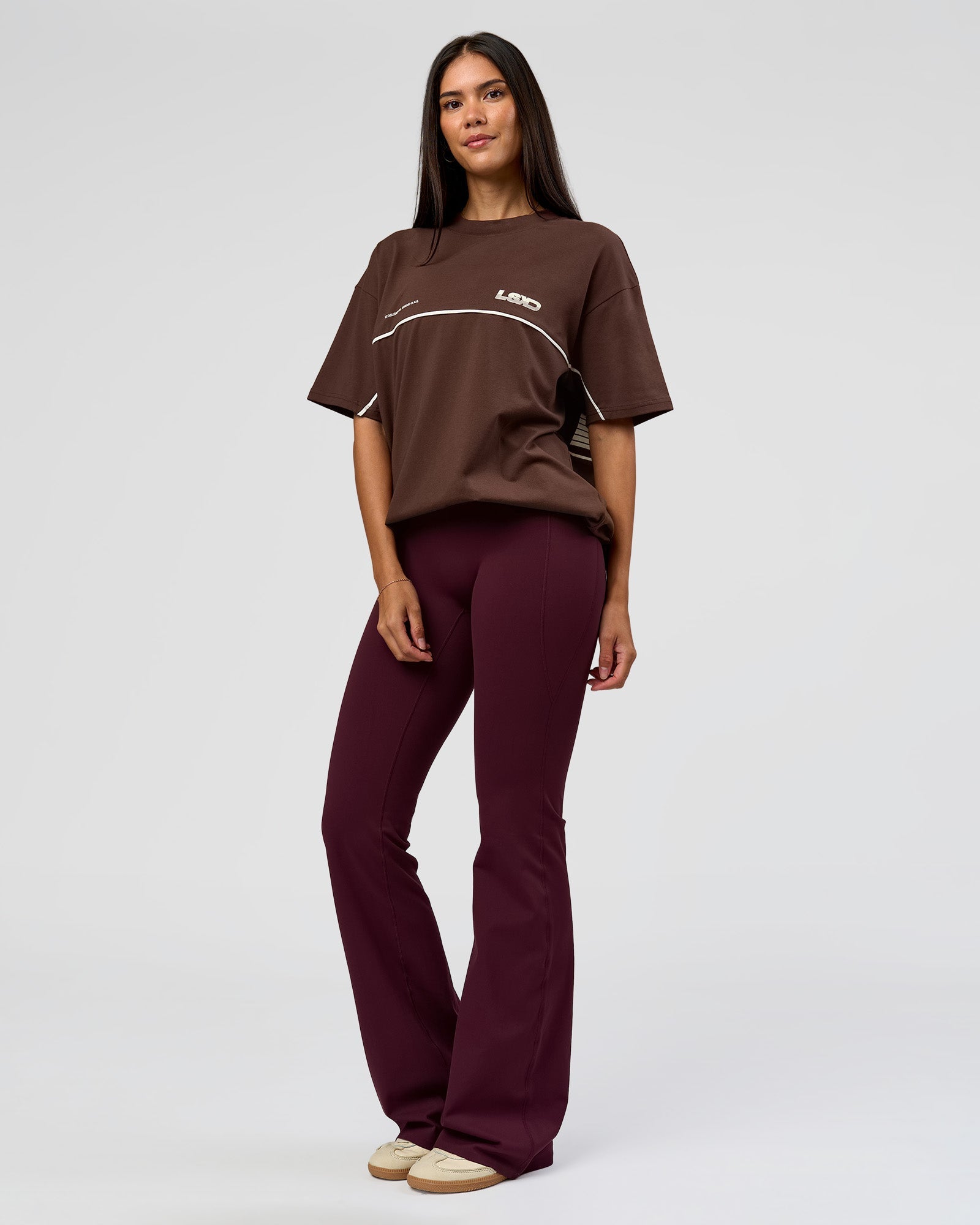 Inline Heavyweight FLXCotton Oversized Tee - Hot Chocolate-Off