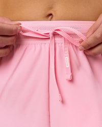 Woman wearing Accelerate 3" High-Rise Running Short - Pink Rose | Model:Taneisha | Size:XS | Thumbnail Index: 5