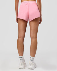 Woman wearing Accelerate 3" High-Rise Running Short - Pink Rose | Model:Taneisha | Size:XS | Thumbnail Index: 6