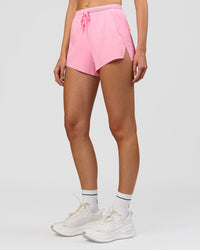 Woman wearing Accelerate 3" High-Rise Running Short - Pink Rose | Model:Taneisha | Size:XS | Thumbnail Index: 8