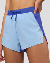 Woman wearing Accelerate 3" High-Rise Running Short - Power Cobalt-Open Air | Model:Taneisha | Size:XS | Thumbnail Index: 0