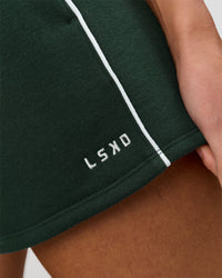 Woman wearing Fast Track Lounge Short - Midnight Green-White | Model:Taneisha | Size:XS | Thumbnail Index: 10