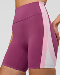 Woman wearing Revitalise Ultra High-Rise 6" Short - Boysenberry-Pink Rose | Model:Taneisha | Size:XS | Thumbnail Index: 0