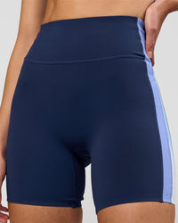 Woman wearing Revitalise Ultra High-Rise 6" Short - Future Navy-Bluebell | Model:Taneisha | Size:XS | Thumbnail Index: 1