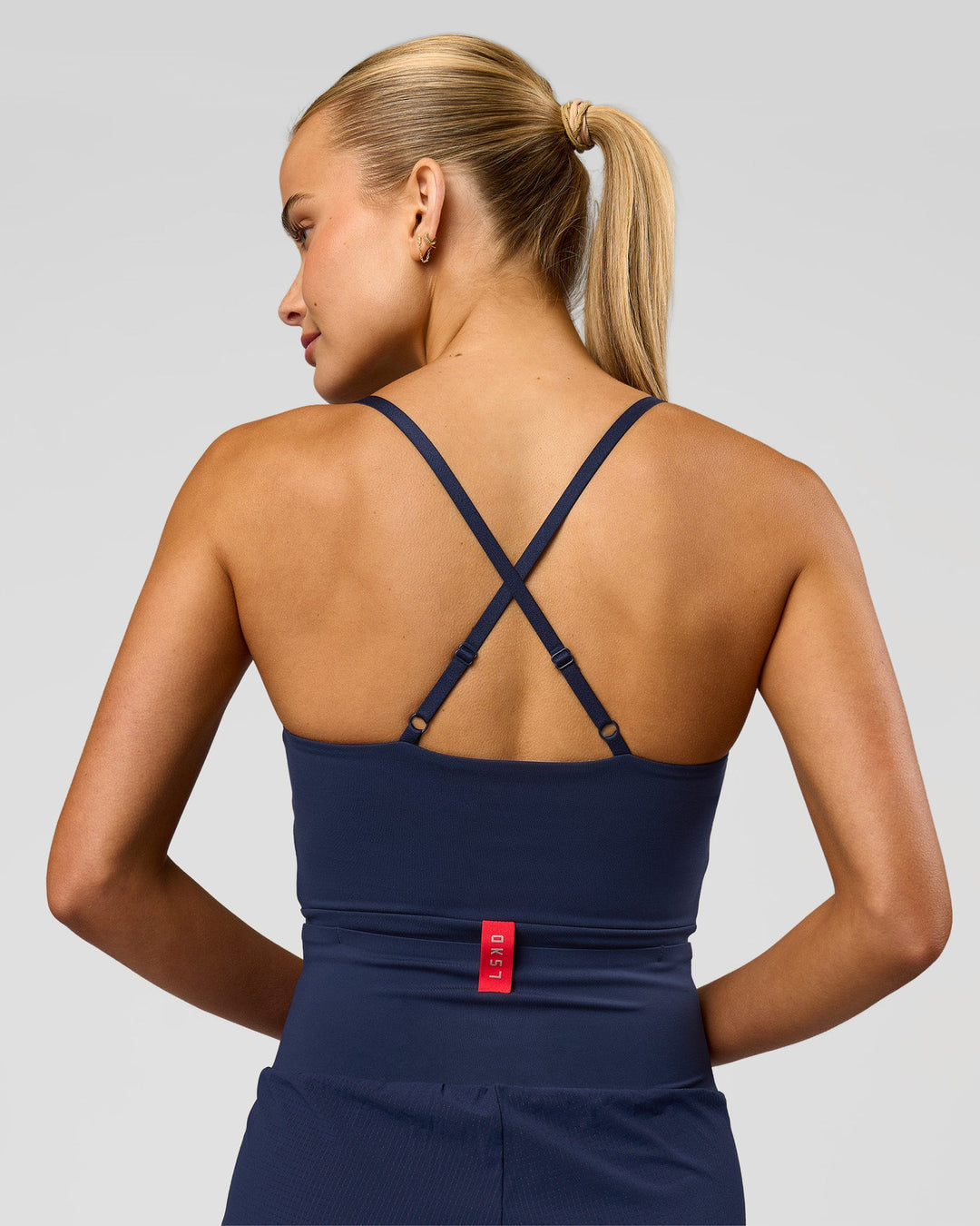 Woman wearing Tia-Clair Toomey-Orr Legacy 3" Run One-Piece - Future Navy | Model:Taneisha | Size:XS - view 8