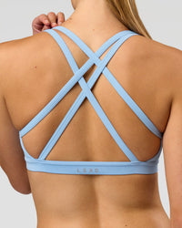 Woman wearing Velocity Sports Bra - Open Air | Model:Taneisha | Size:XS | Thumbnail Index: 2