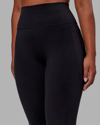 Woman wearing O.G. Fusion Ultra High-Rise Full Length Legging Pockets - Black | Model:Krystal | Size:L