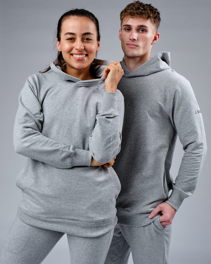 Unisex Rival FLXFleece Training Fit Hoodie - Lt Grey Marl