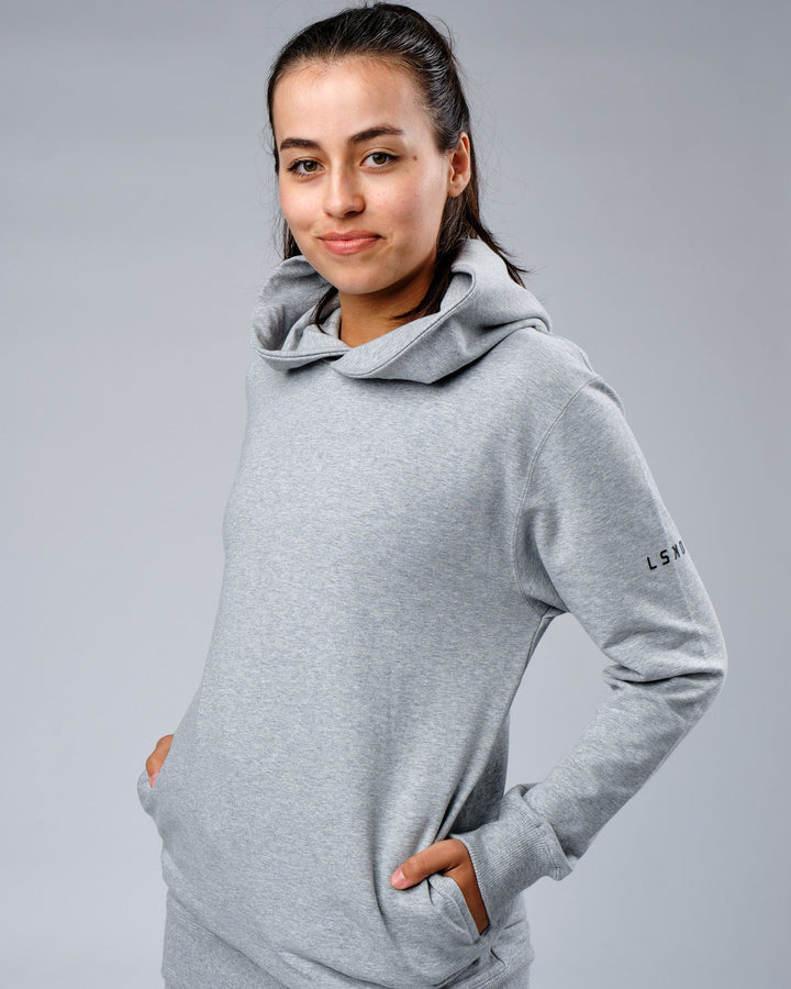 Unisex Rival FLXFleece Training Fit Hoodie - Lt Grey Marl