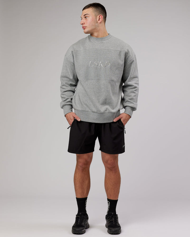 Unisex Off Duty Sweater Oversize - Lt Grey Marl