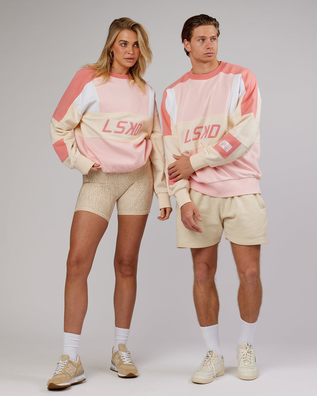 Unisex Slam Sweater Oversize - Peach Multi