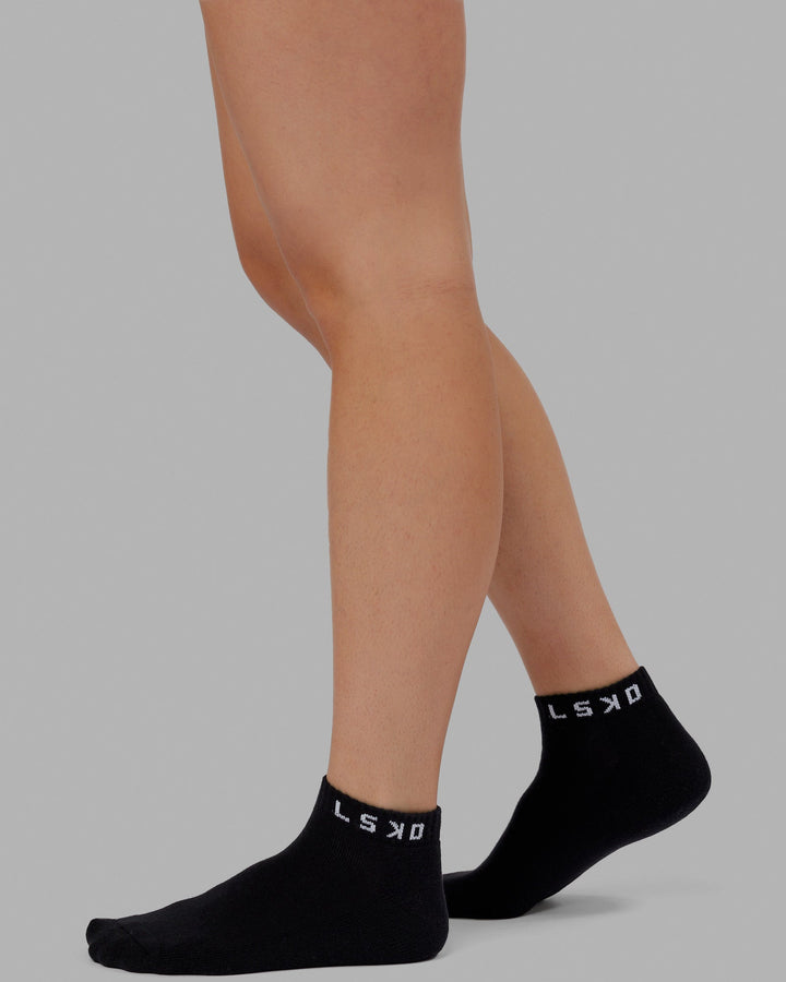 Daily 3 Pack Ankle Sock - Black