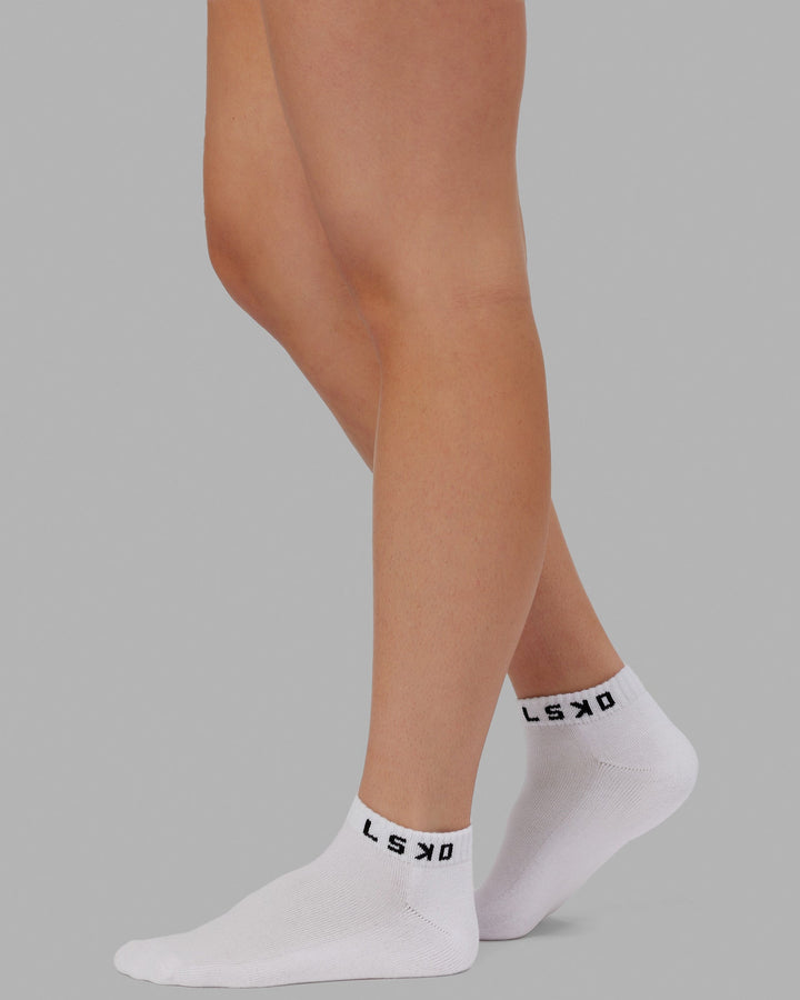 Daily 3 Pack Ankle Sock - White