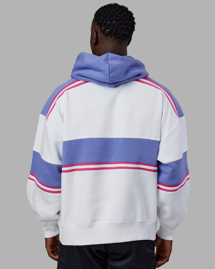Unisex A-Team Hoodie Oversize - White-Cornflower Blue