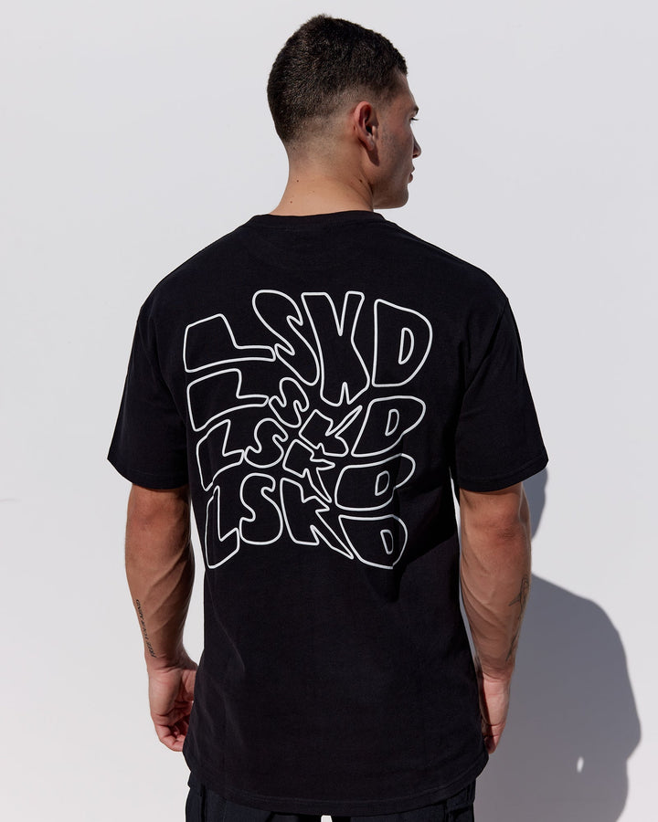 Mad Happy Heavyweight Longline Tee Oversize - Black