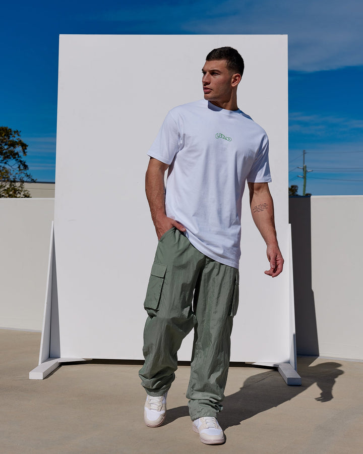 Mad Happy Heavyweight Longline Tee Oversize - White