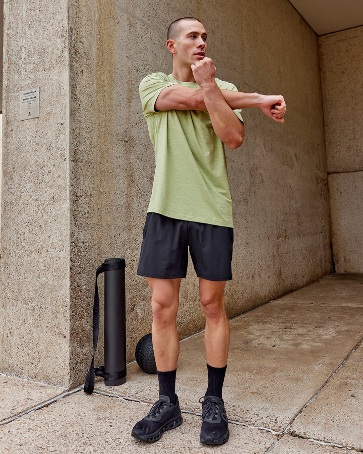 Perform VapourFLX Tee - Moss Stone Marl
