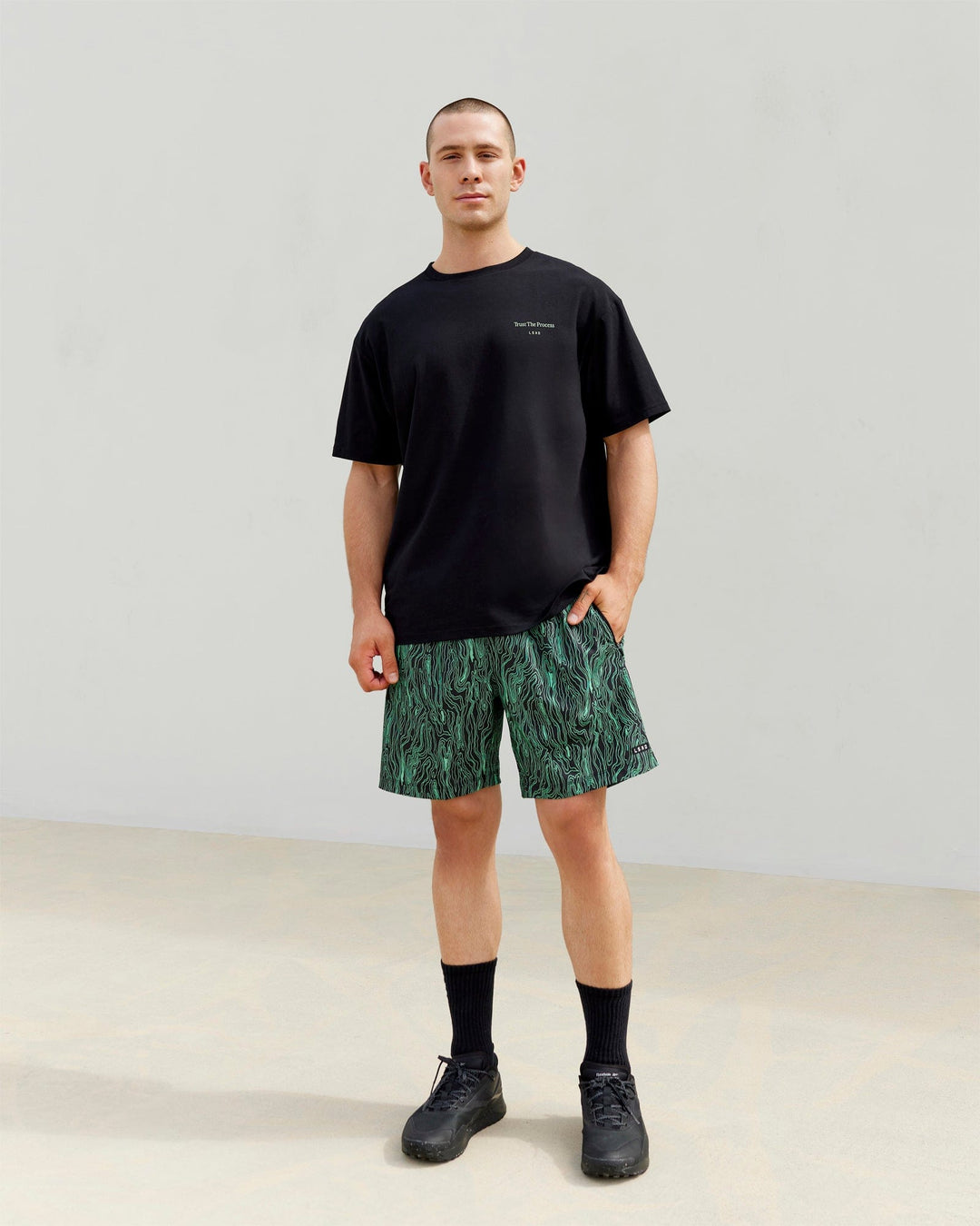 Rep 7'' Performance Shorts - Topographic Black-Lime