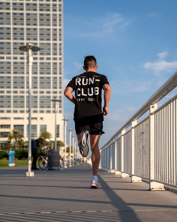 Unisex Love The Run FLXCotton Tee Oversize - Black-White
