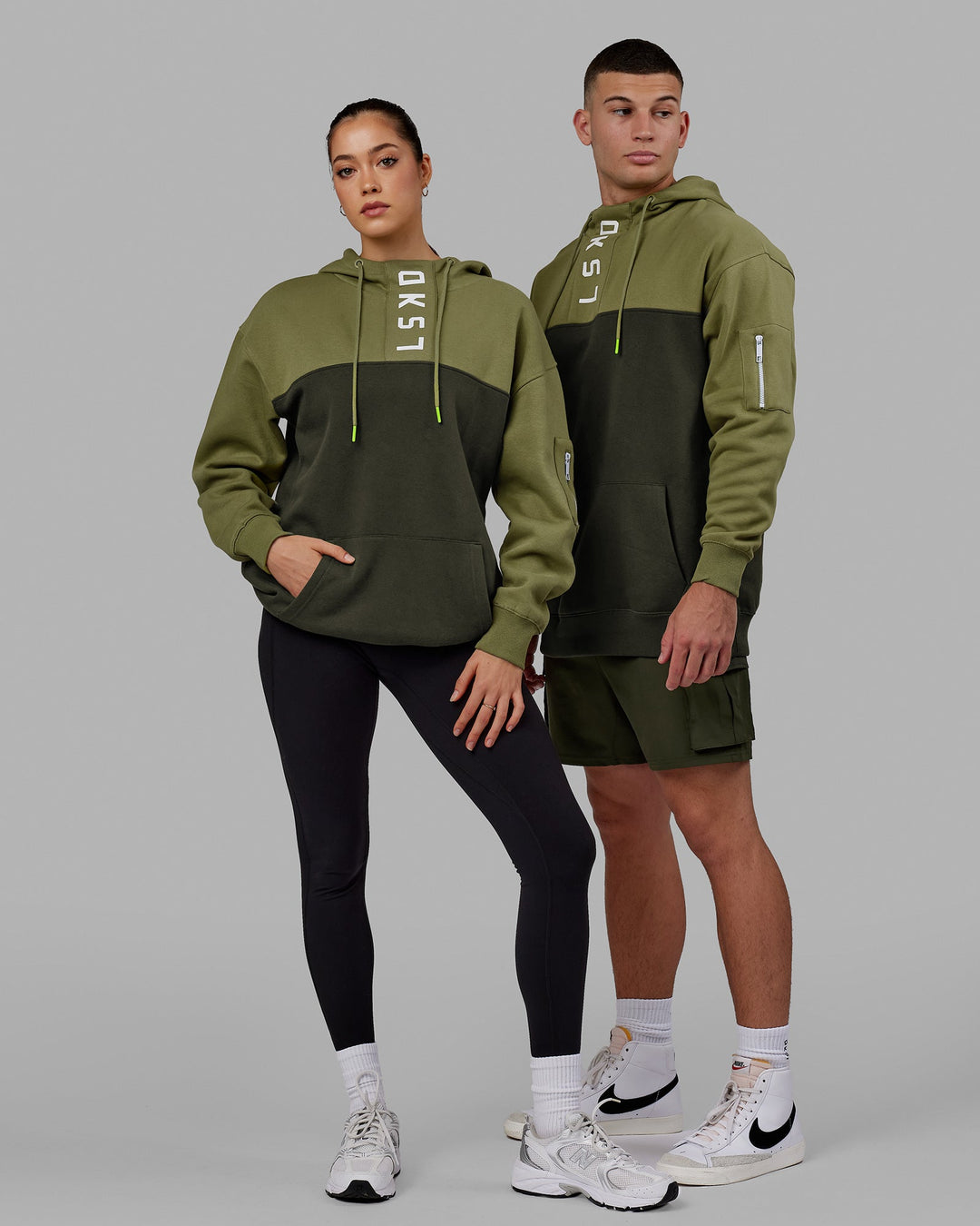 Unisex Contrary Hoodie Oversize - Forest Night-Moss Stone